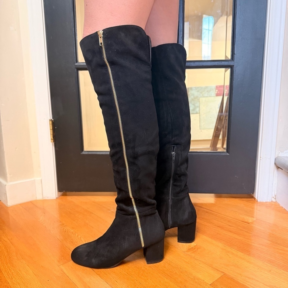 Steve Madden Black Over the Knee Boots - Picture 5 of 10